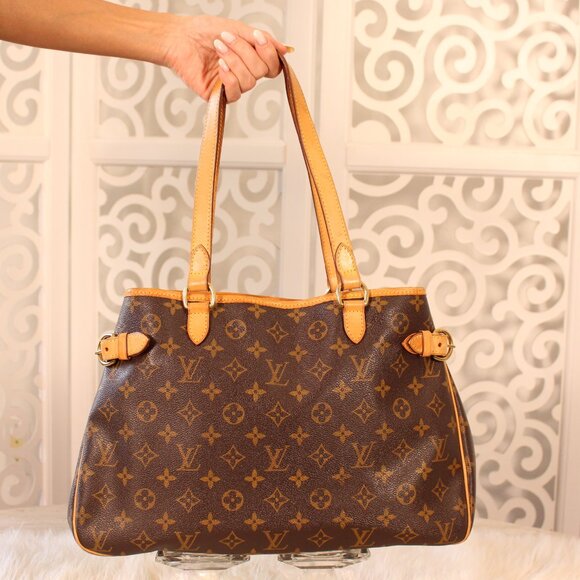 Louis Vuitton Monogram Batignolles Horizontal Tote Bag, Brown w/ Leather Accents - Picture 3 of 9